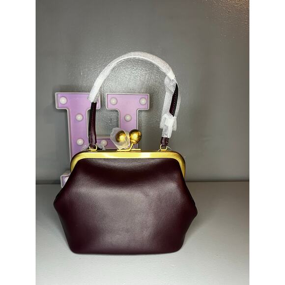 Coach Kisslock Frame Bag 16 - Black Currant - Picture 7 of 9